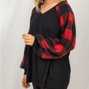 🦄 Host Pick 🦄 Buffalo Plaid Long Sleeve Top